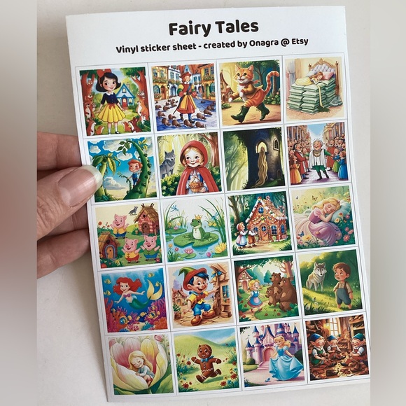 3 /💲20 Stickers! Fairy Tales kids illustrated stickers - Picture 1 of 3